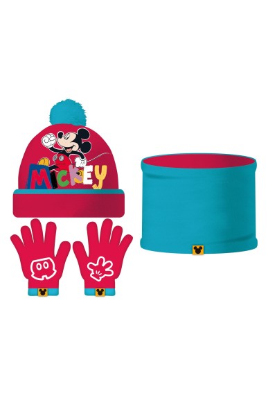 WD15518 MICKEY - SET GORRO+BRAGA+GUANTES MICKEY MOUSE