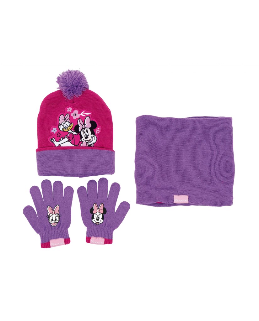 WD16500 MINNIE - SET GORRO+ BUFANDA+ GUANTES MINNIE MOUSE