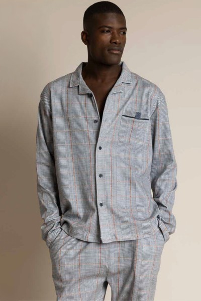 63796-0 PIJAMA HOMBRE MANGA LARGA ABIERTO HARRIS- ADMAS