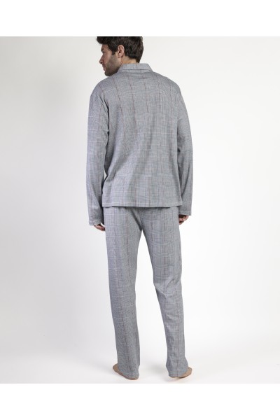 63796-0 PIJAMA HOMBRE MANGA LARGA ABIERTO HARRIS- ADMAS