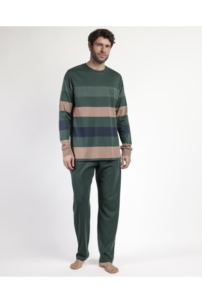 63753-0 PIJAMA HOMBRE MANGA LARGA RAYAS WILD SPIRIT-ADMAS