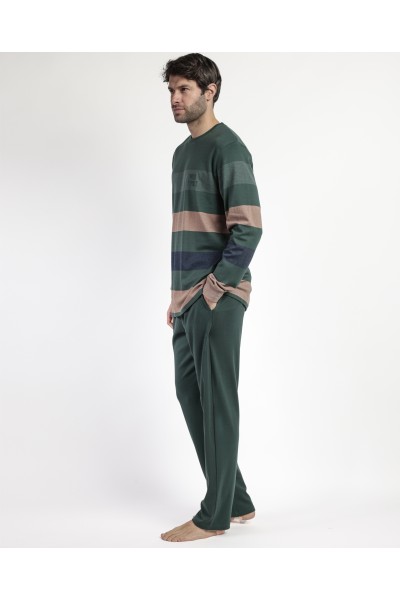 63753-0 PIJAMA HOMBRE MANGA LARGA RAYAS WILD SPIRIT-ADMAS
