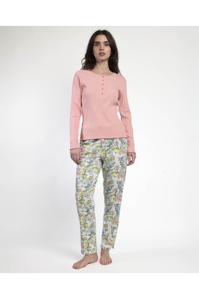 63585-0 PIJAMA MUJER TAPETA AUTUMN GARDEN-ADMAS