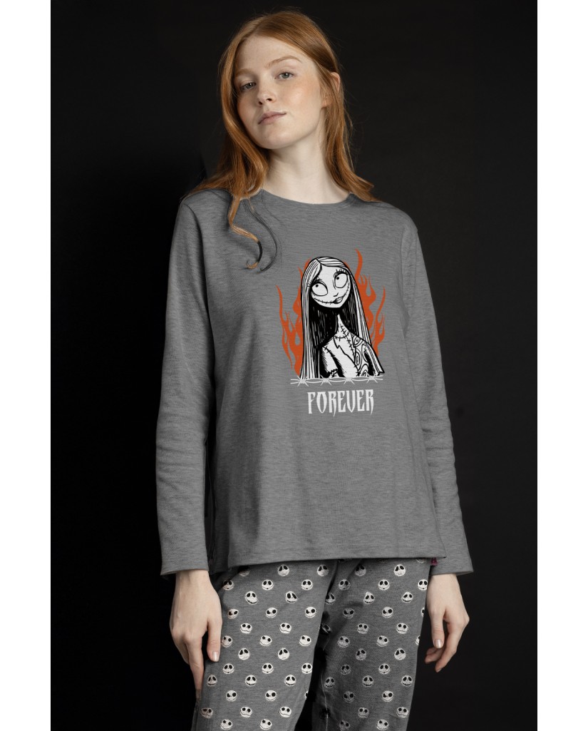 63672-0 PIJAMA MUJER MANGA LARGA NIGHTMARE-Admas