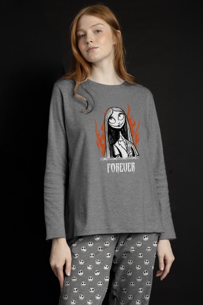 63672-0 PIJAMA MUJER MANGA LARGA NIGHTMARE-Admas