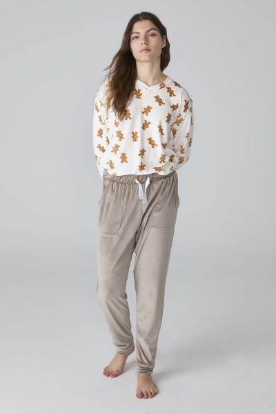 XJJB_FP0301 Pijama mujer terciopelo ositos J&J Brothers