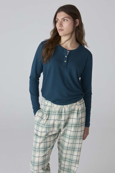 XJJB_FP0601 Pijama mujer pantalón cuadros J&J Brothers