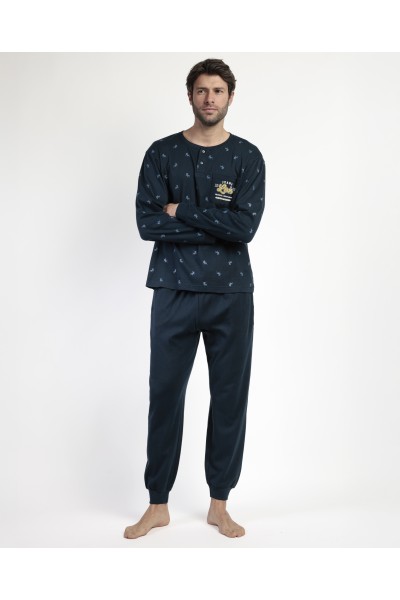 63152-0 PIJAMA HOMBRE LOIS TAPETA SNOW- ADMAS