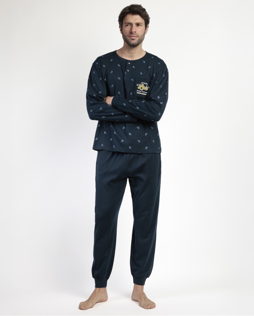63152-0 PIJAMA HOMBRE LOIS TAPETA SNOW- ADMAS