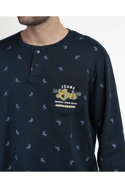 63152-0 PIJAMA HOMBRE LOIS TAPETA SNOW- ADMAS