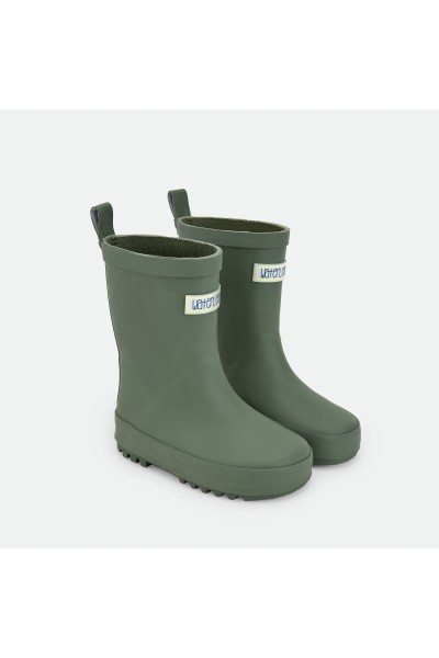 5811-24 Botas de agua lisas verdes infantiles