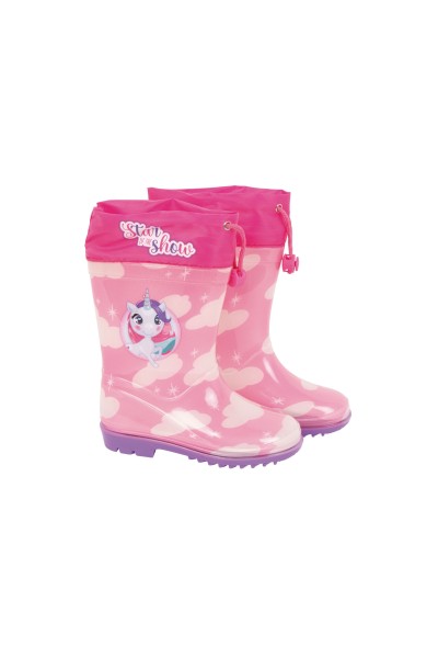 ZK16578 BOTAS DE AGUA ROSA UNICORNIO