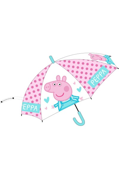 5250915 PARAGUAS PEPPA PIG LUNARES TRANSPARENTE