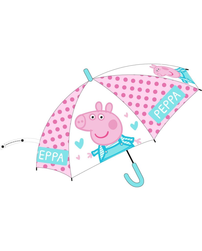5250915 PARAGUAS PEPPA PIG LUNARES TRANSPARENTE