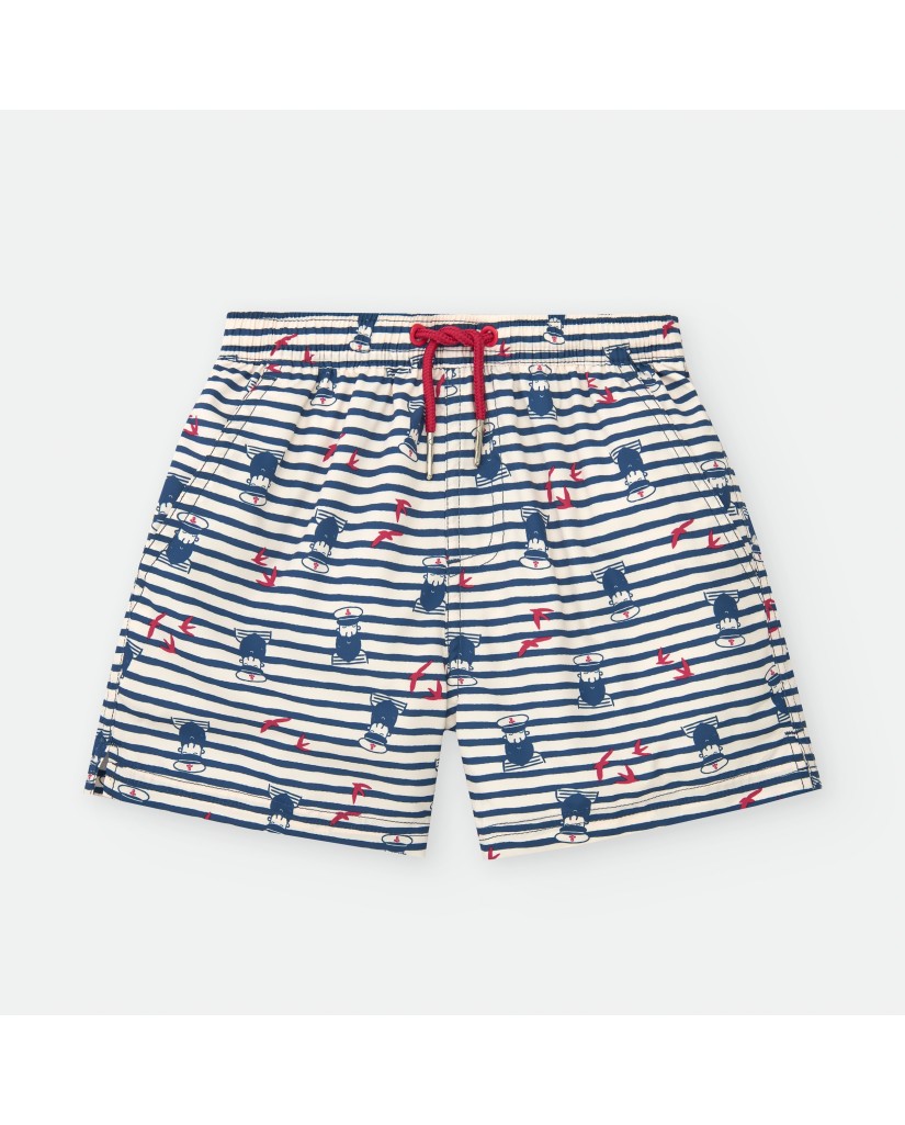 9060-09YLM BAÑADOR NIÑO RAYAS CAPITAN