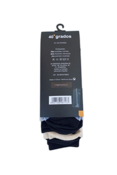 EHW2524 Pack 5 Calcetines de mujer Perritos-40 Grados