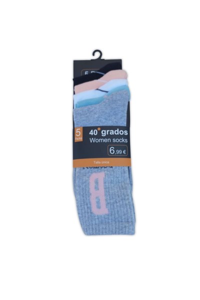 EHW2521 Pack 5 Calcetines de mujer City-40 Grados