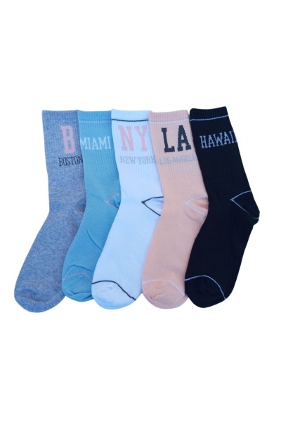 EHW2521 Pack 5 Calcetines de mujer City-40 Grados