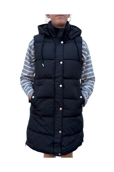 65003 CHALECO LARGO ACOLCHADO MUJER
