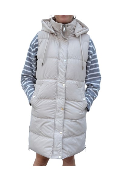 65003 CHALECO LARGO ACOLCHADO MUJER