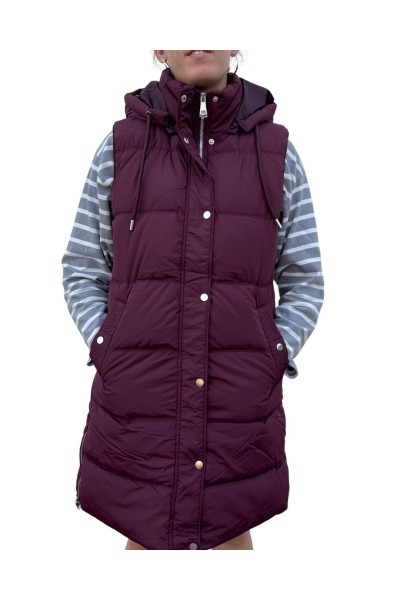 65003 CHALECO LARGO ACOLCHADO MUJER