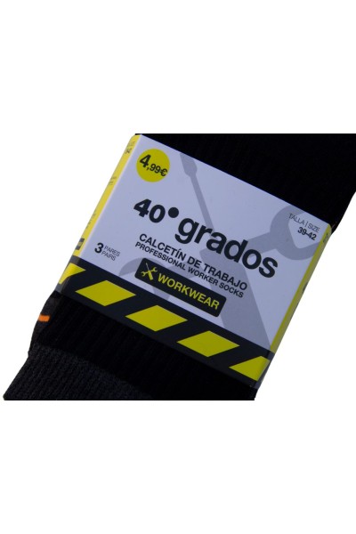 24140 PACK 3 calcetines calzado seguridad-40 Grados