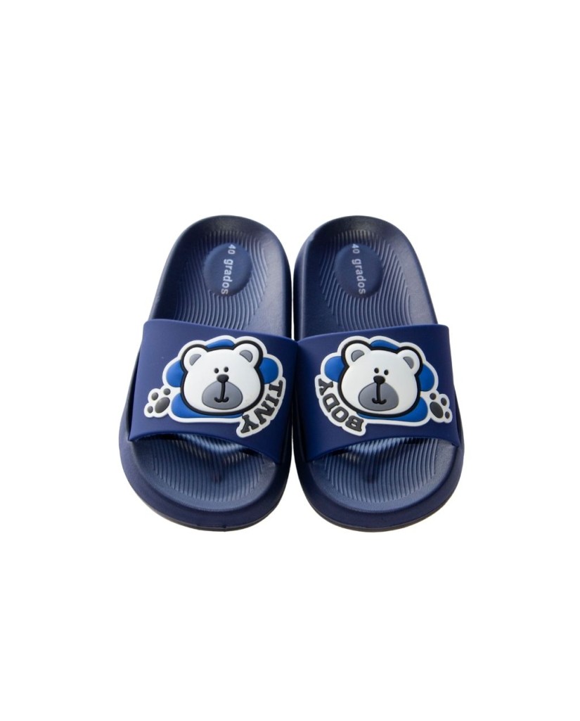 6012-BOY-3 Chancla de pala Osito azul marino-40 Grados
