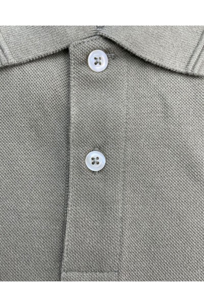 BP017 Polo básico de hombre liso manga corta con 3 botones