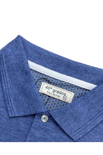 BP017 Polo básico de hombre liso manga corta con 3 botones
