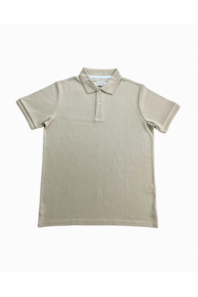 BP017 Polo básico de hombre liso manga corta con 3 botones