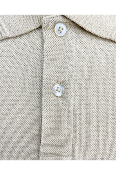 BP017 Polo básico de hombre liso manga corta con 3 botones
