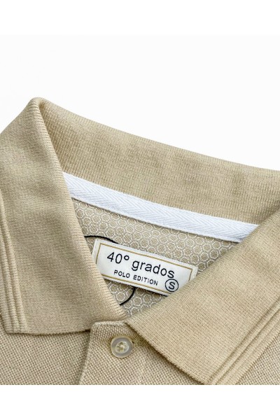 BP017 Polo básico de hombre liso manga corta con 3 botones