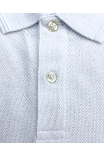 BP017 Polo básico de hombre liso manga corta con 3 botones