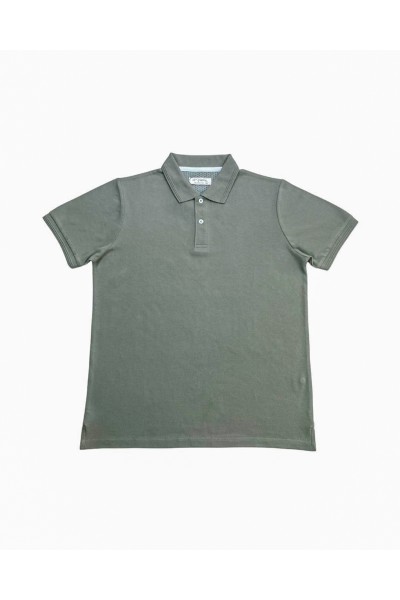 BP017 Polo básico de hombre liso manga corta con 3 botones