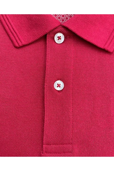 BP017 Polo básico de hombre liso manga corta con 3 botones