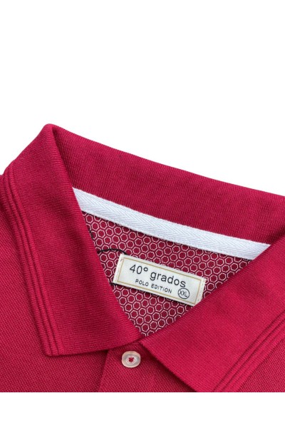 BP017 Polo básico de hombre liso manga corta con 3 botones