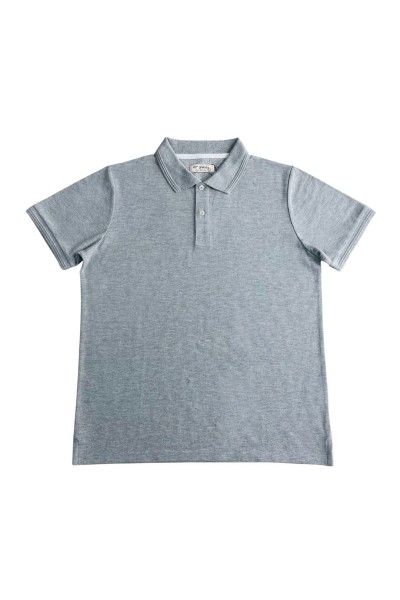 BP017 Polo básico de hombre liso manga corta con 3 botones