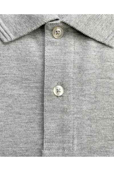 BP017 Polo básico de hombre liso manga corta con 3 botones