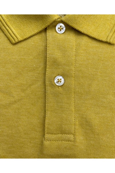 BP017 Polo básico de hombre liso manga corta con 3 botones
