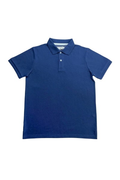 BP017 Polo básico de hombre liso manga corta con 3 botones