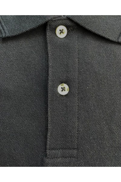 BP017 Polo básico de hombre liso manga corta con 3 botones