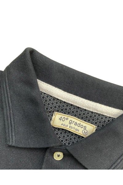 BP017 Polo básico de hombre liso manga corta con 3 botones