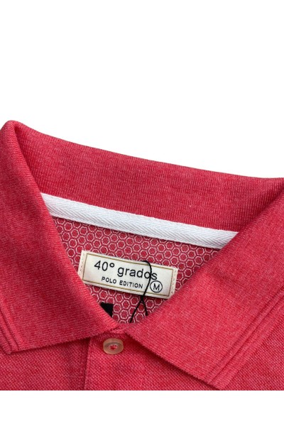 BP017 Polo básico de hombre liso manga corta con 3 botones