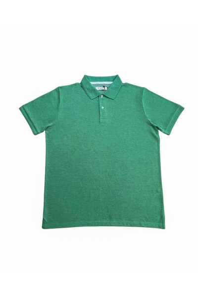 BP017 Polo básico de hombre liso manga corta con 3 botones