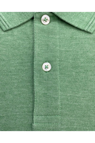 BP017 Polo básico de hombre liso manga corta con 3 botones