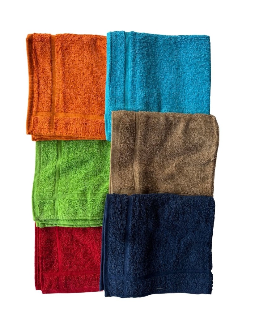 PAÑO01 Pack 5 paños de cocina colores lisos