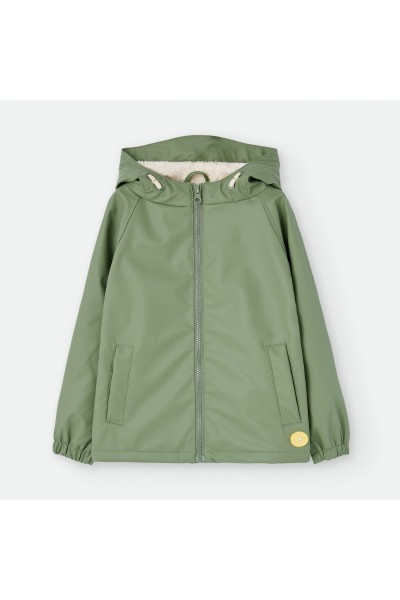 5611 CHAQUETA IMPERMEABLE VERDE LISO