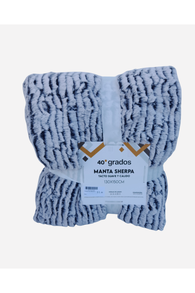 130RAYAS Manta rayas sherpa130X150cm 40 Grados