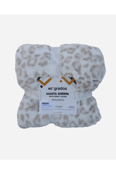 160ANIMAL Manta sherpa animal print 150X200cm 40 Grados