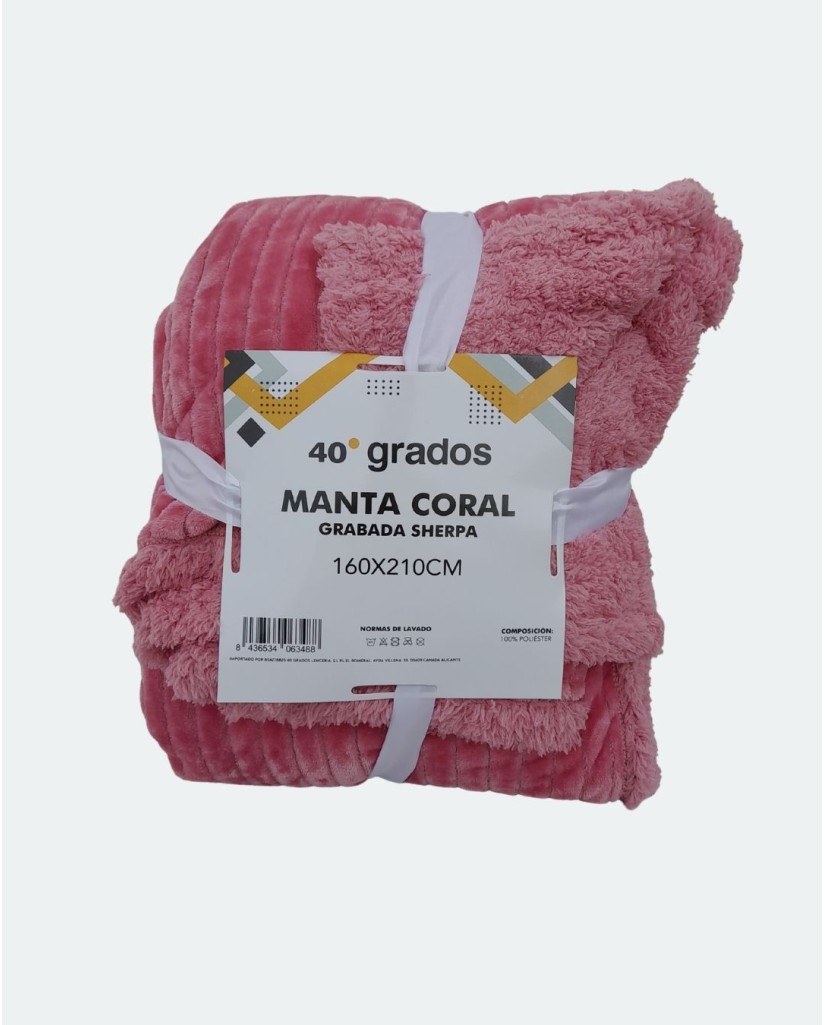 1992LINEAS MANTA SHERPA 160X210CM 40 GRADOS